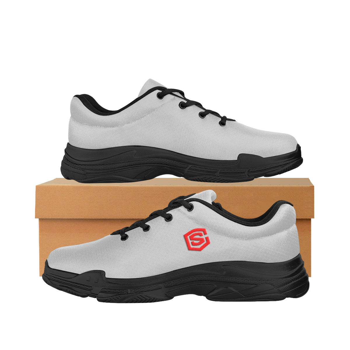 red logo Lyra Men's Running Shoes (Model 058)