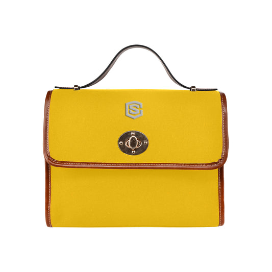 ORANGE WATERFROOF CANVAS BAG silver logo Waterproof Canvas Bag/All Over Print (Model 1641)