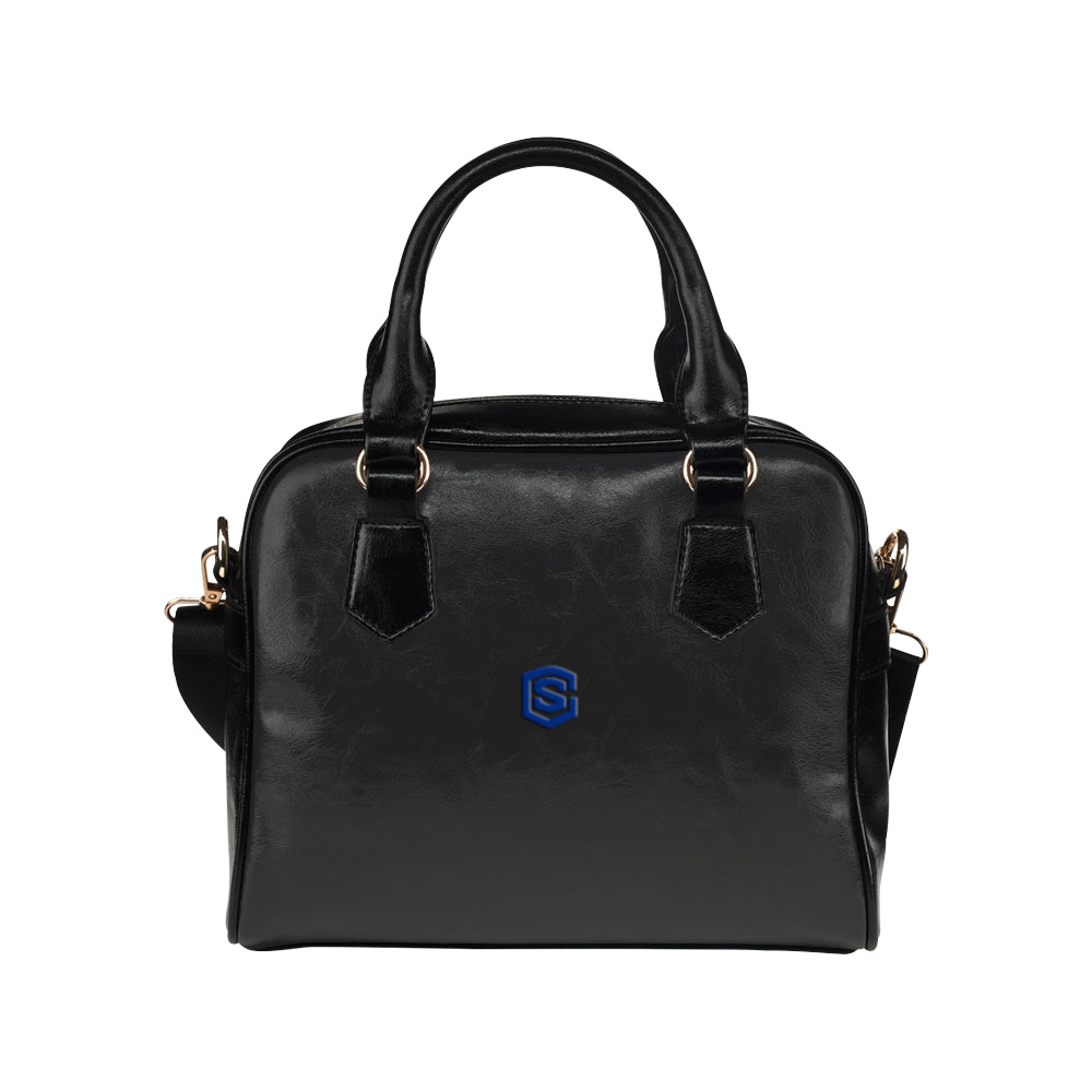 BLACK Shoulder Handbag blue logo Shoulder Handbag (Model 1634)