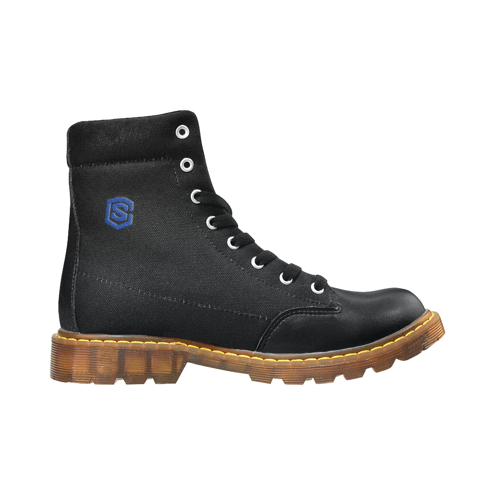 blue logo Apache Round Toe Men's Winter Boots (Model 1402)