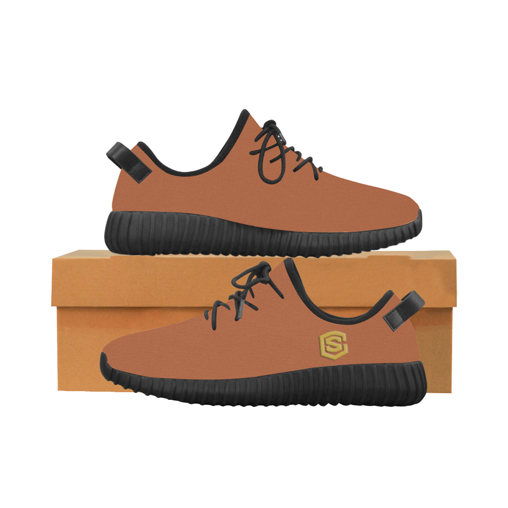 gold logo Grus Men's Breathable Woven Running Shoes (Model 022)