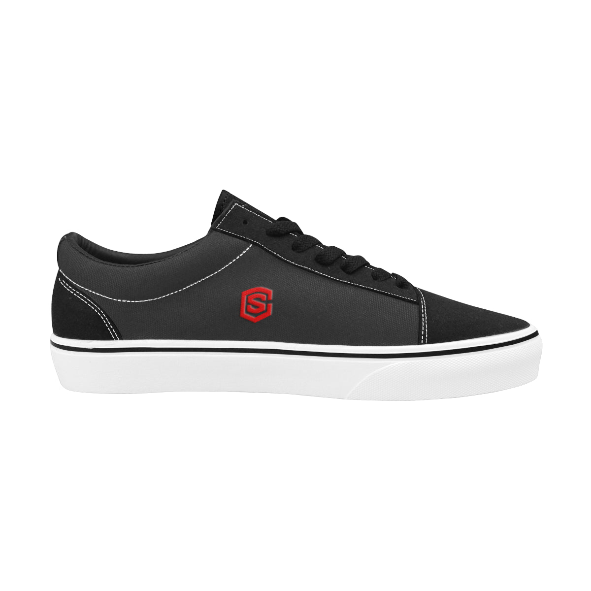 red logo Women's Low Top Skateboarding Shoes (Model E001-2)