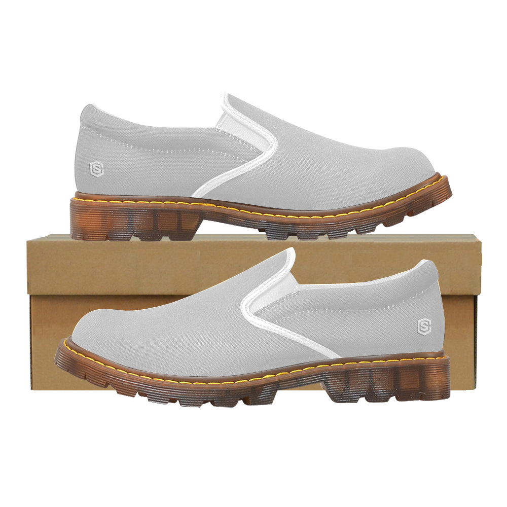 white logo Martin Women's Slip-On Loafer (Model 12031)