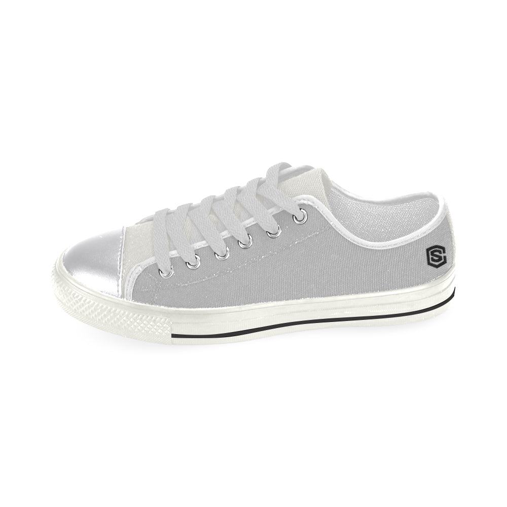 black logo Women's Classic Canvas Shoes (Model 018)