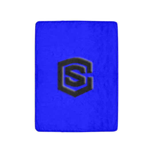 Blue Ultra-Soft Micro Fleece Blanket with Black Logo Ultra-Soft Micro Fleece Blanket 30"x40"