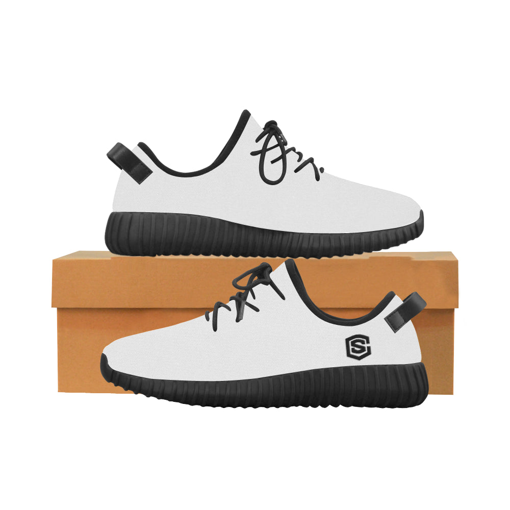 black logo Grus Men's Breathable Woven Running Shoes (Model 022)