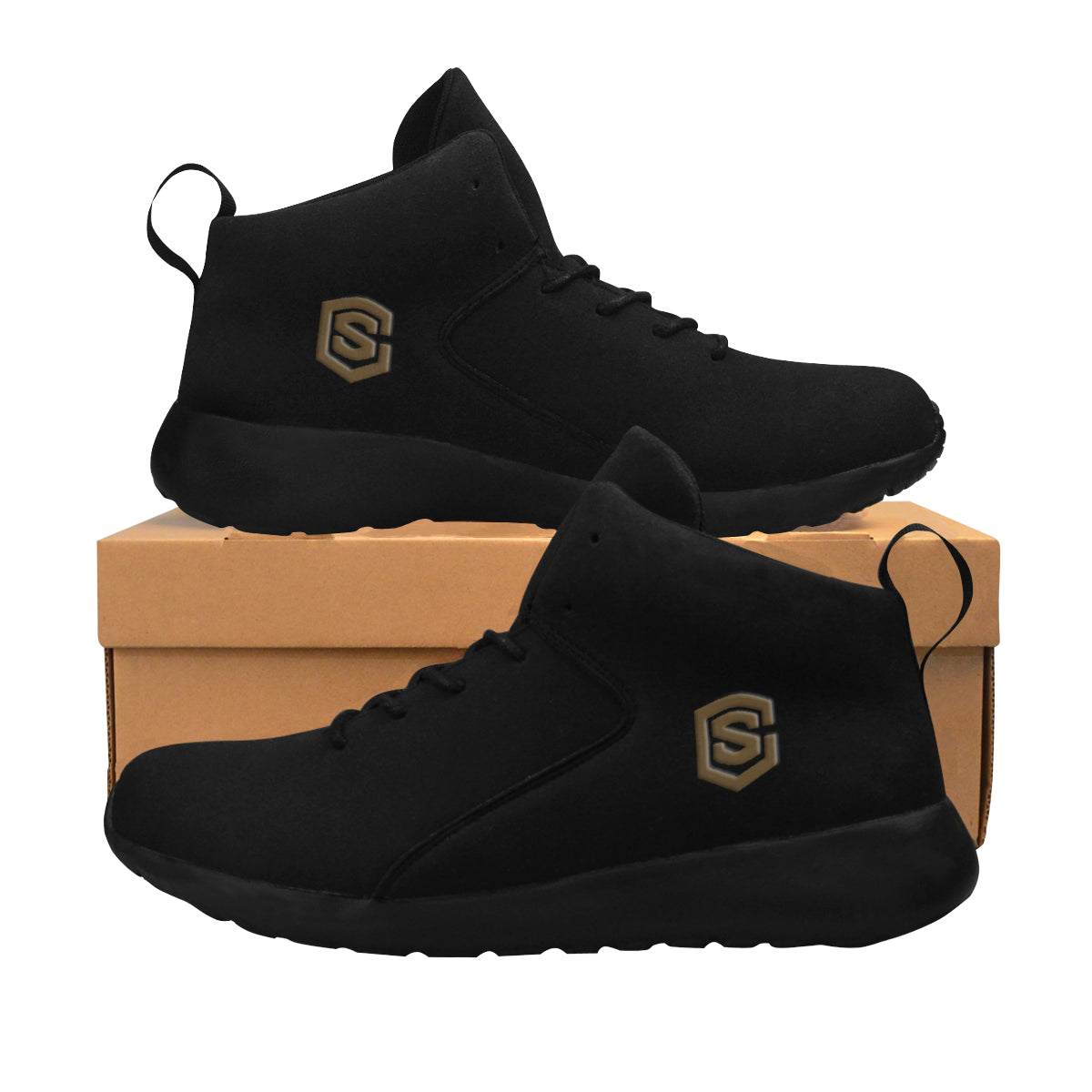 brown logo Men's Chukka Training Shoes (Model 57502)