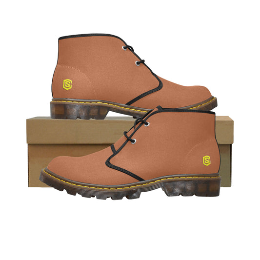 yellow Men's Canvas Chukka Boots (Model 2402-1)