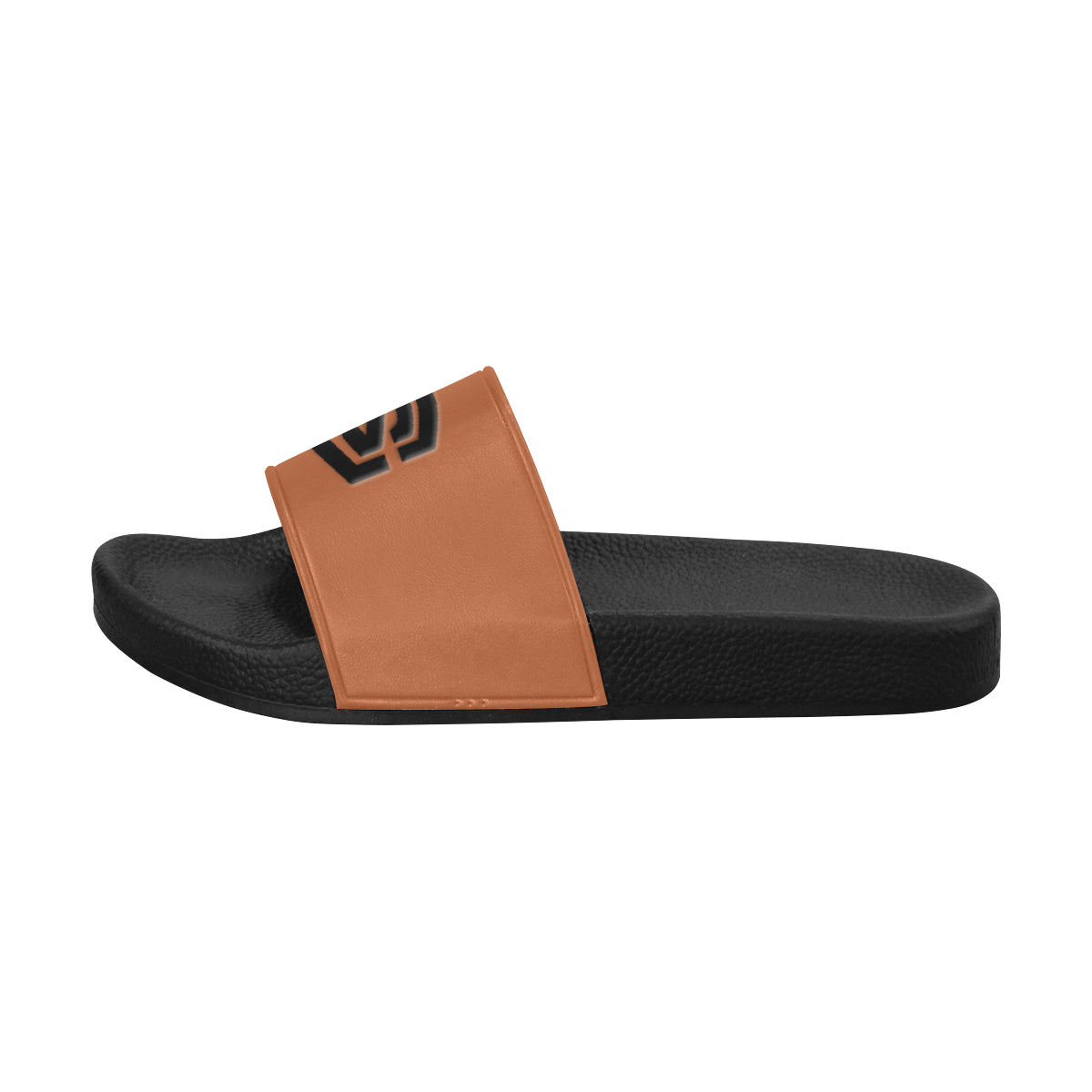 black logo Men's Slide Sandals (Model 057)