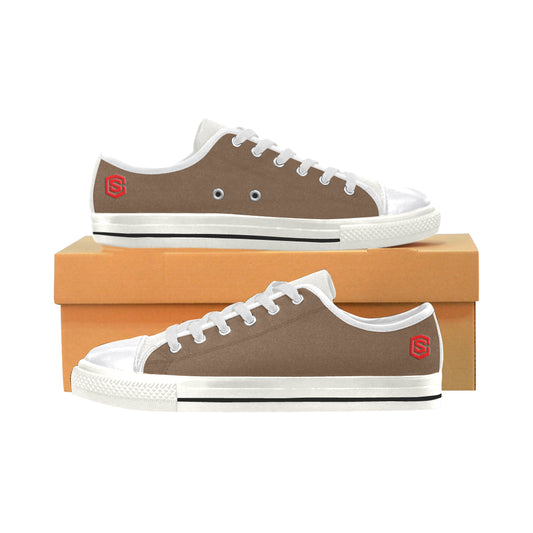red logo Women's Classic Canvas Shoes (Model 018)