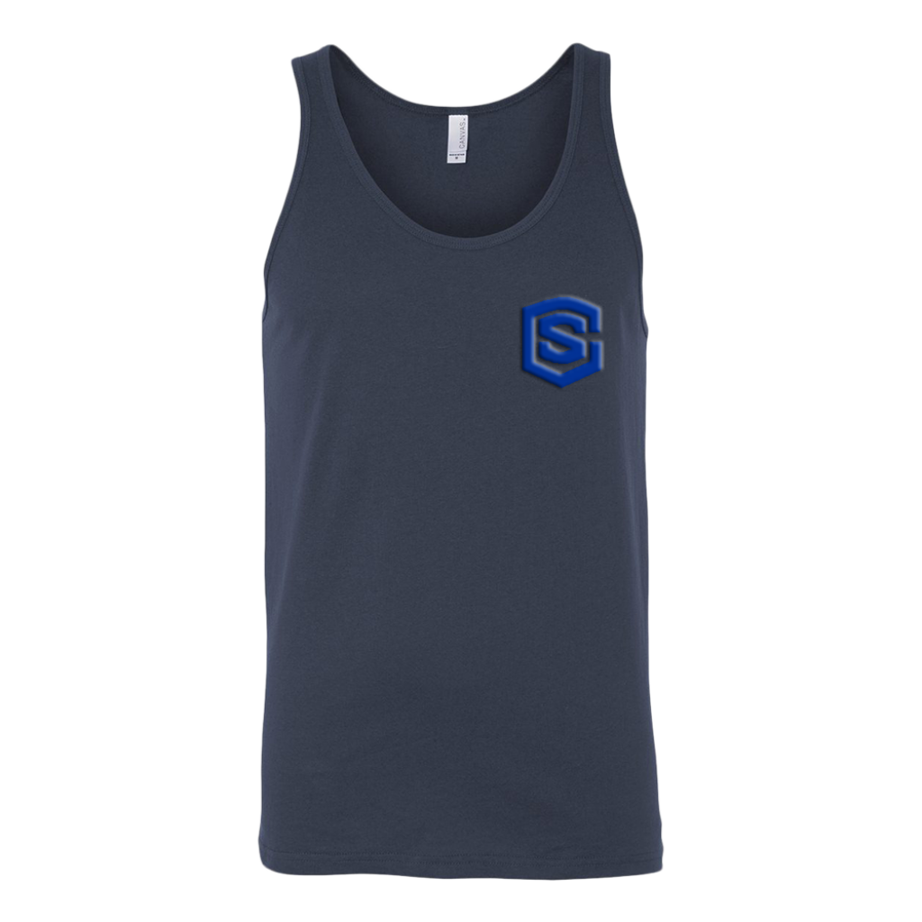 Canvas Unisex Tank WITH BLUE LOGO