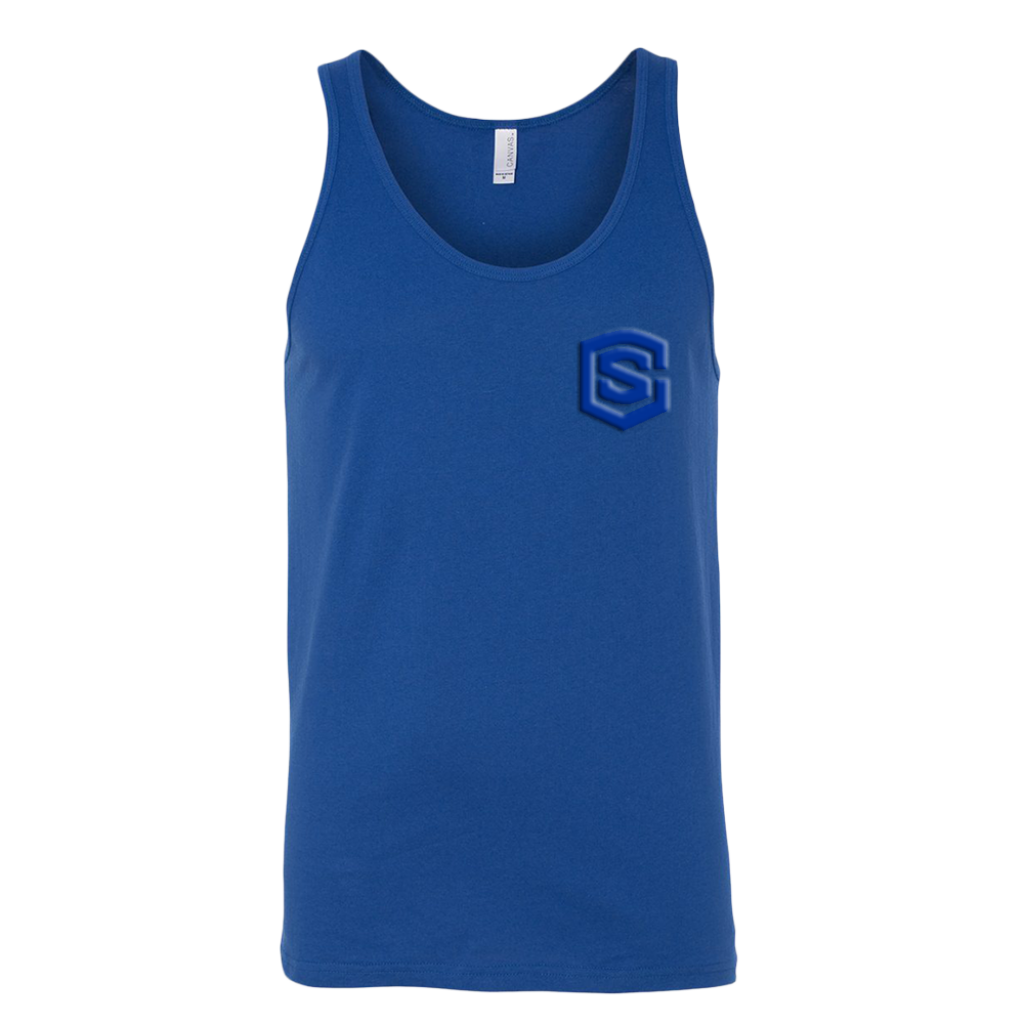 Canvas Unisex Tank WITH BLUE LOGO