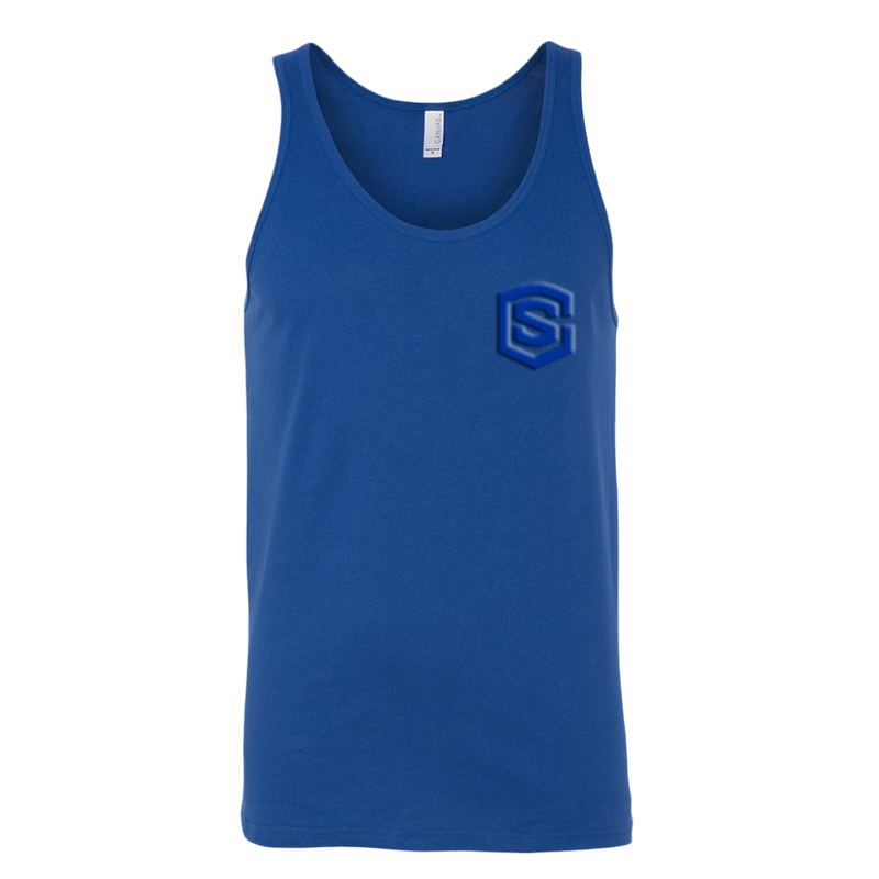 Canvas Unisex Tank WITH BLUE LOGO