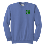 Youth Crewneck Sweatshirt WITH GREEN LOGO