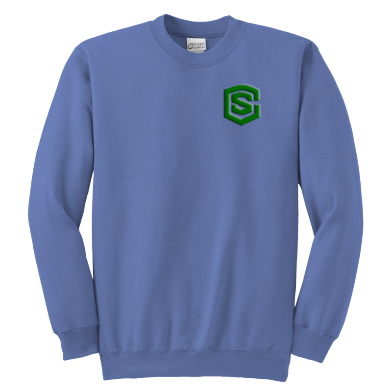 Youth Crewneck Sweatshirt WITH GREEN LOGO