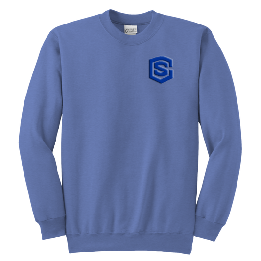 Youth Crewneck Sweatshirt WITH BLUE LOGO