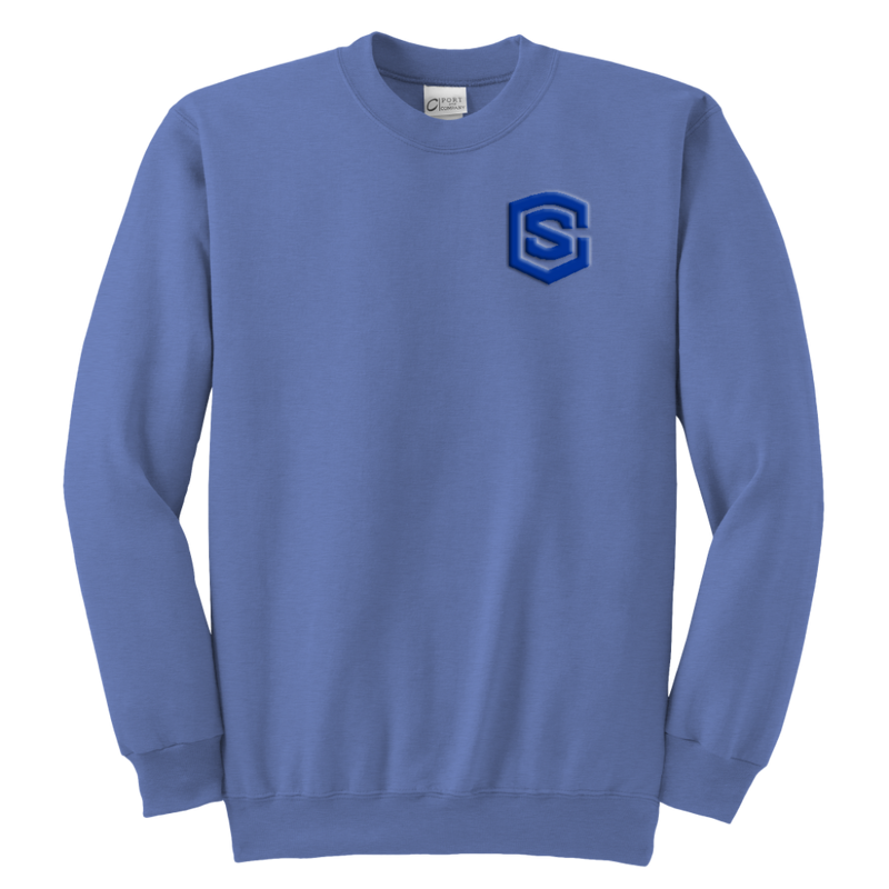 Youth Crewneck Sweatshirt WITH BLUE LOGO