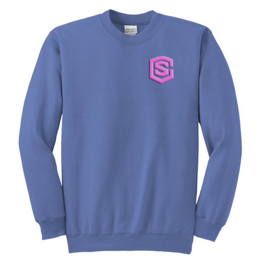 Youth Crewneck Sweatshirt WITH PINK LOGO