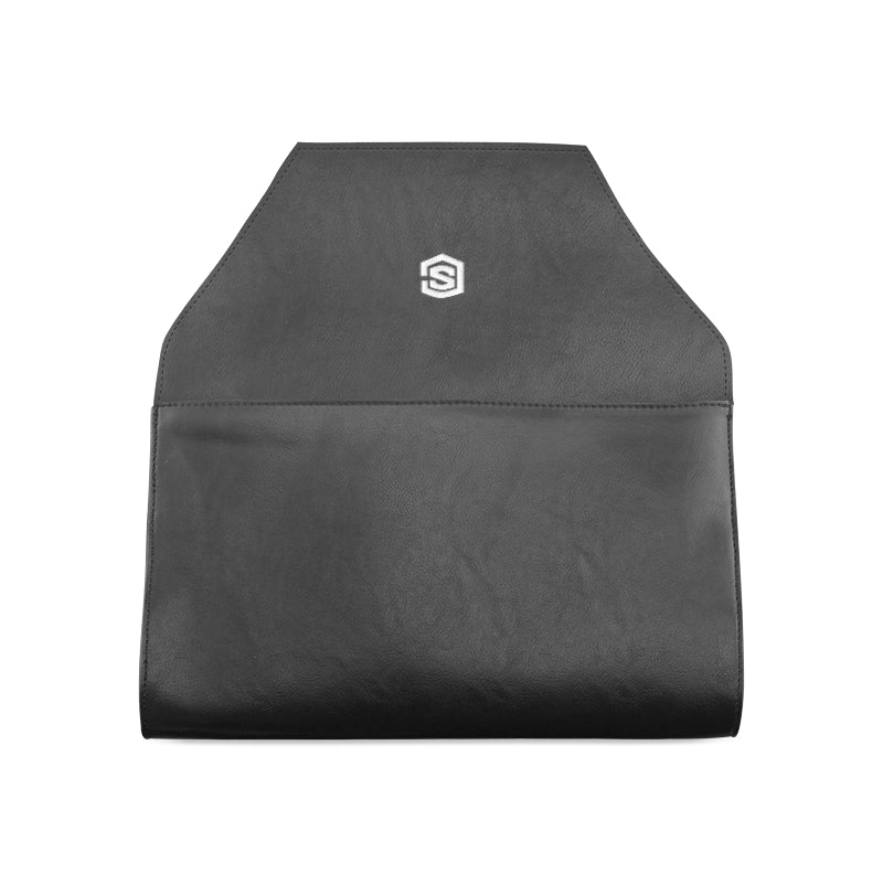 BLACK CLUTCH BAG silver logo Clutch Bag (Model 1630)