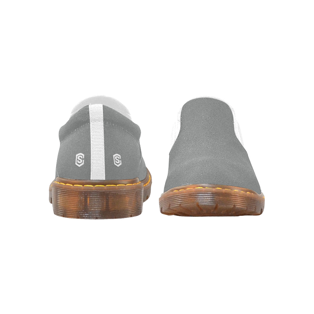 white logo Martin Women's Slip-On Loafer (Model 12031)