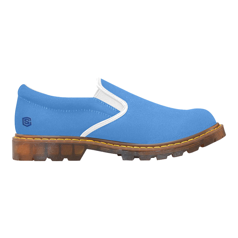 blue logo Martin Women's Slip-On Loafer (Model 12031)