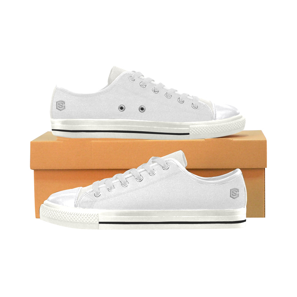 silver logo Women's Classic Canvas Shoes (Model 018)
