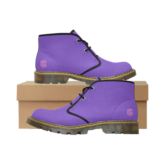 pink logo Women's Nubuck Chukka Boots (Model 2402)