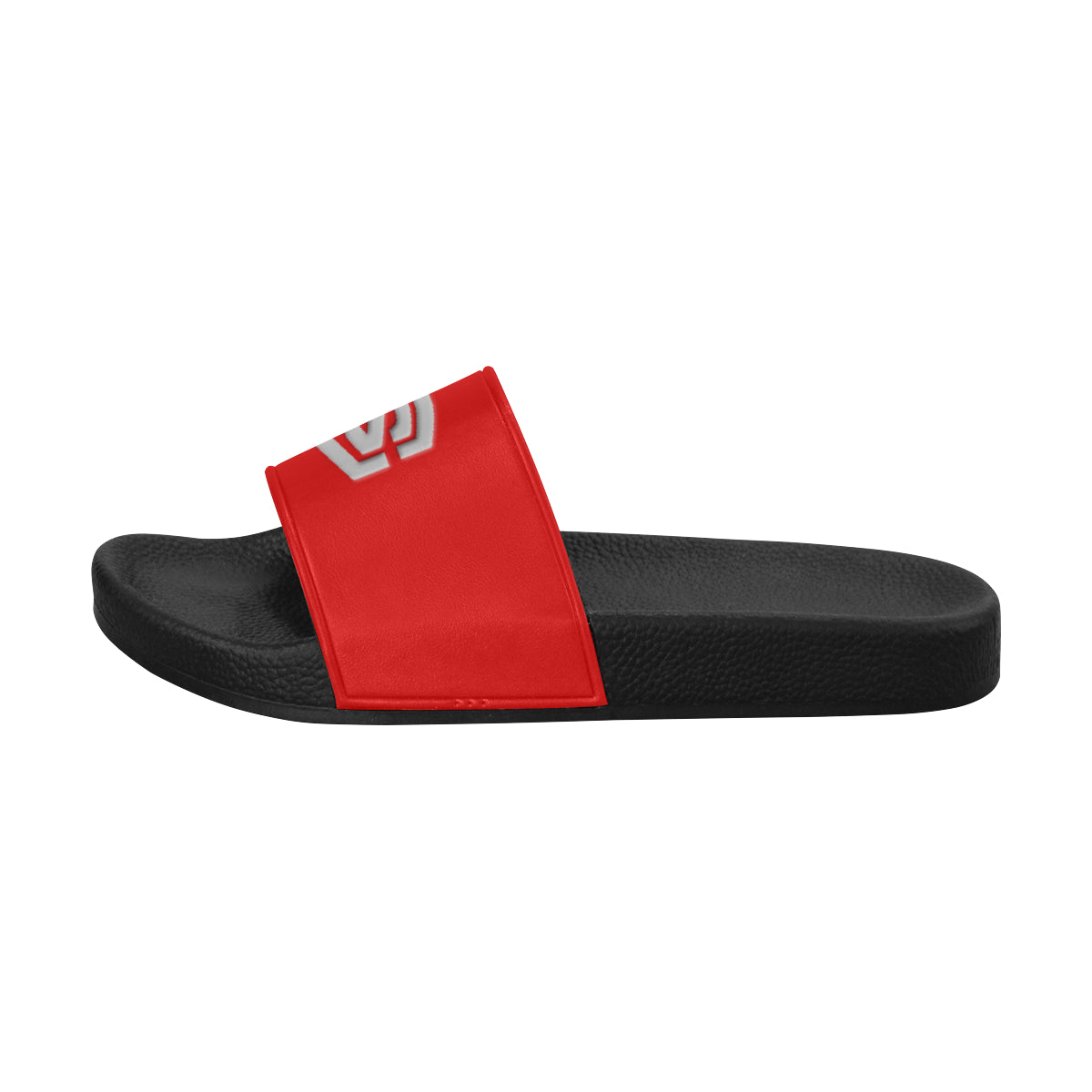 silver logo Men's Slide Sandals (Model 057)