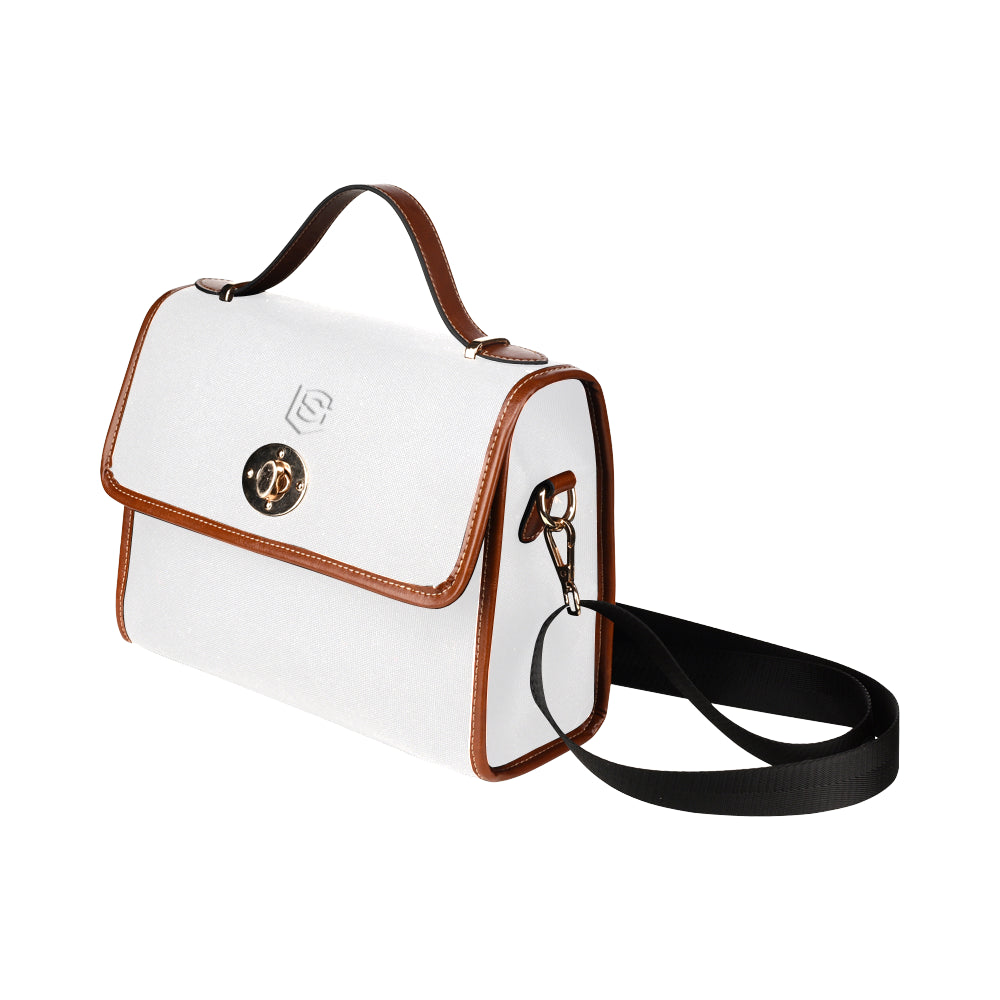 GRAY WATERFROOF CANVAS BAG white logo Waterproof Canvas Bag/All Over Print (Model 1641)