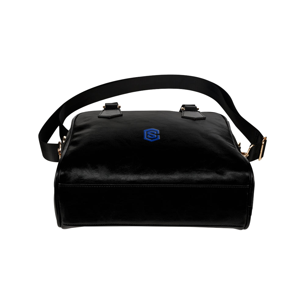 BLACK Shoulder Handbag blue logo Shoulder Handbag (Model 1634)