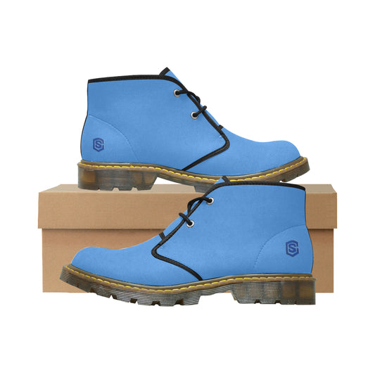 blue logo Women's Nubuck Chukka Boots (Model 2402)