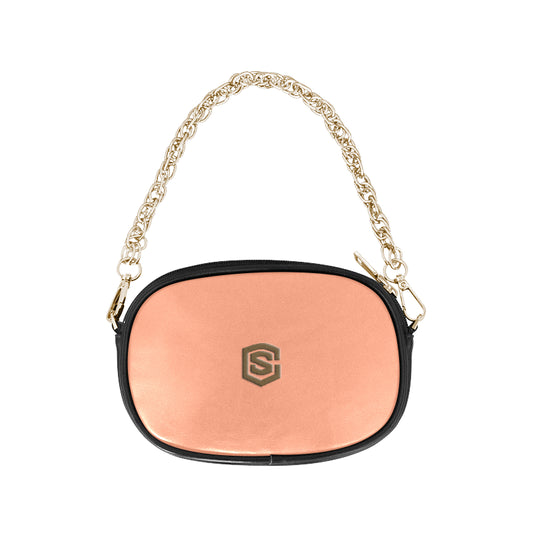 GREEN CHAIN PURSE Brown logo Chain Purse (Model 1626)