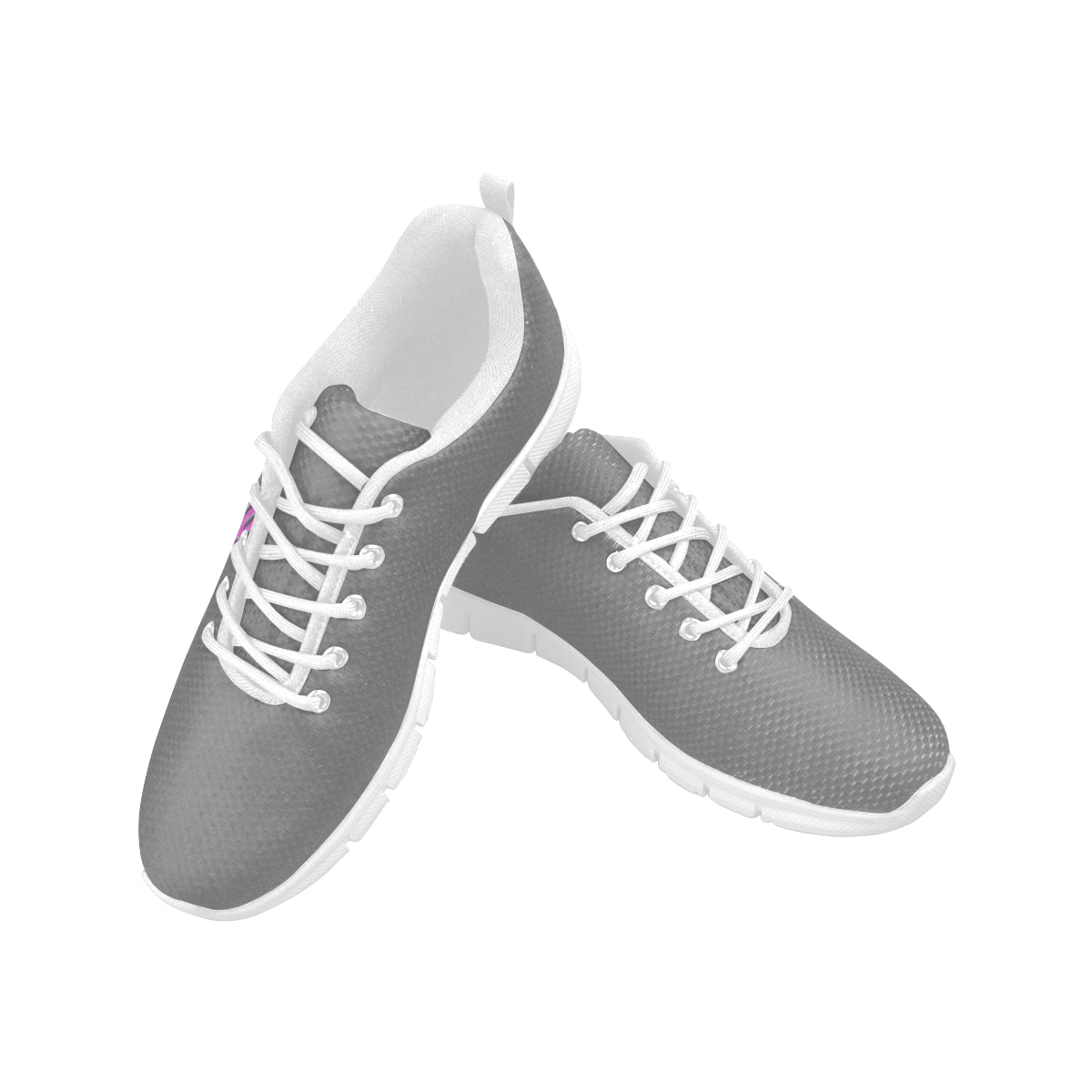 pink logo Women's Breathable Running Shoes (Model 055)
