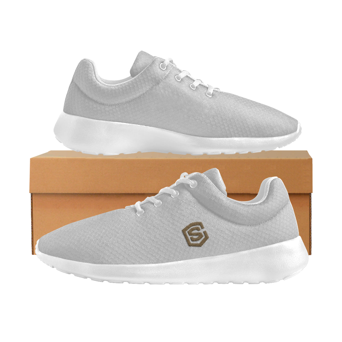 brown logo Women's Athletic Shoes (Model 0200)