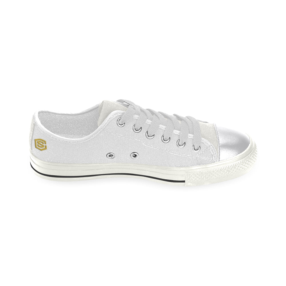 gold logo Women's Classic Canvas Shoes (Model 018)