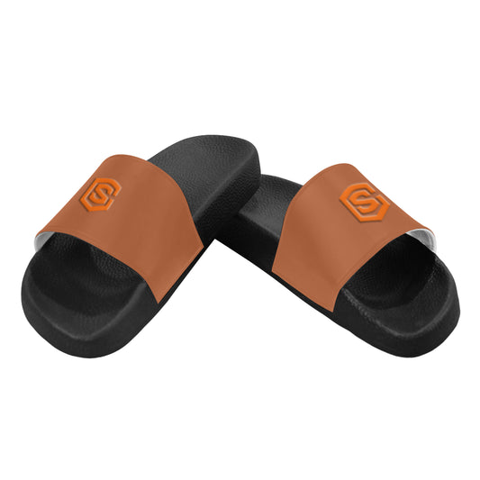 orange logo Men's Slide Sandals (Model 057)