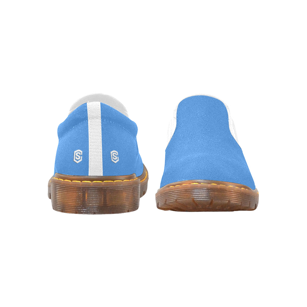 white logo Martin Women's Slip-On Loafer (Model 12031)