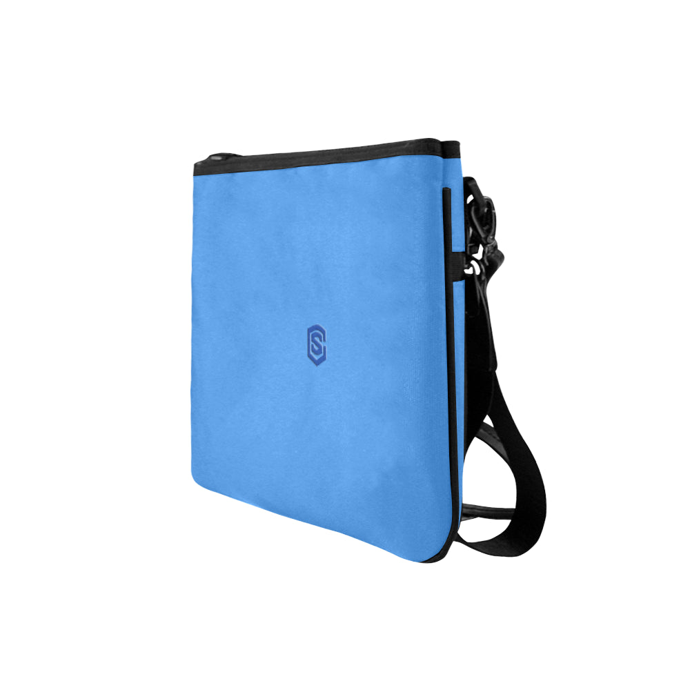 BLUE SLIM CLUTCH BAG blue logo Slim Clutch Bag (Model 1668)