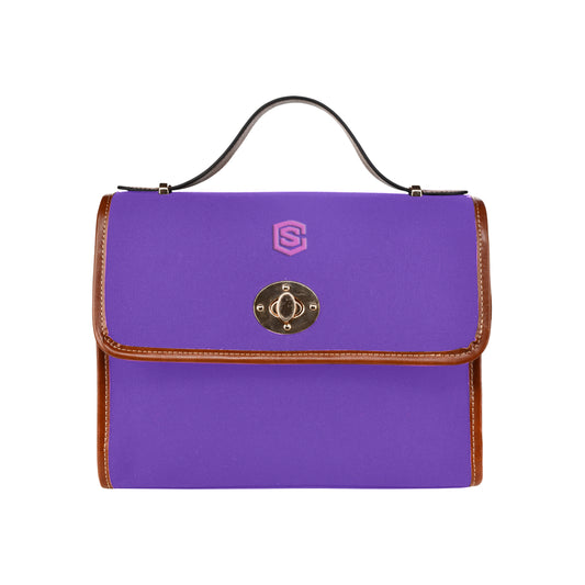 BLUE WATERPROOF CANVAS BAG PINK logo Waterproof Canvas Bag/All Over Print (Model 1641)