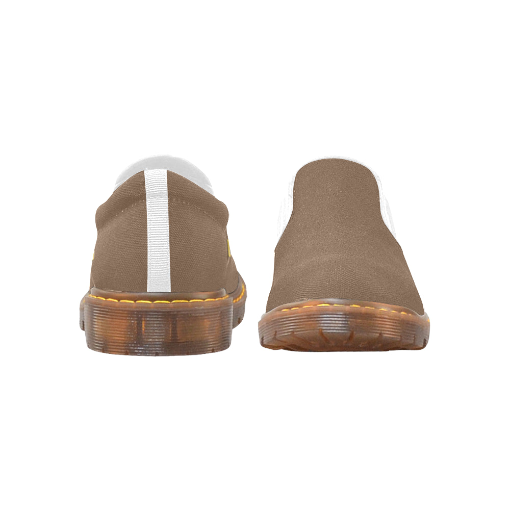 gold logo Martin Women's Slip-On Loafer (Model 12031)