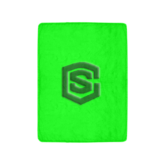 Green Ultra-Soft Micro Fleece Blanket with Green Logo Ultra-Soft Micro Fleece Blanket 30"x40"