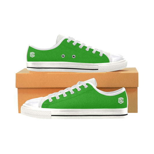 white logo Women's Classic Canvas Shoes (Model 018)