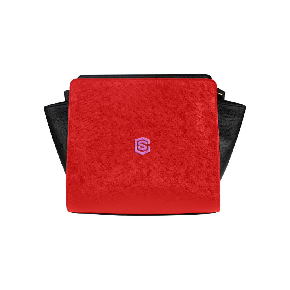 RED SATCHEL BAG pink logo Satchel Bag (Model 1635)