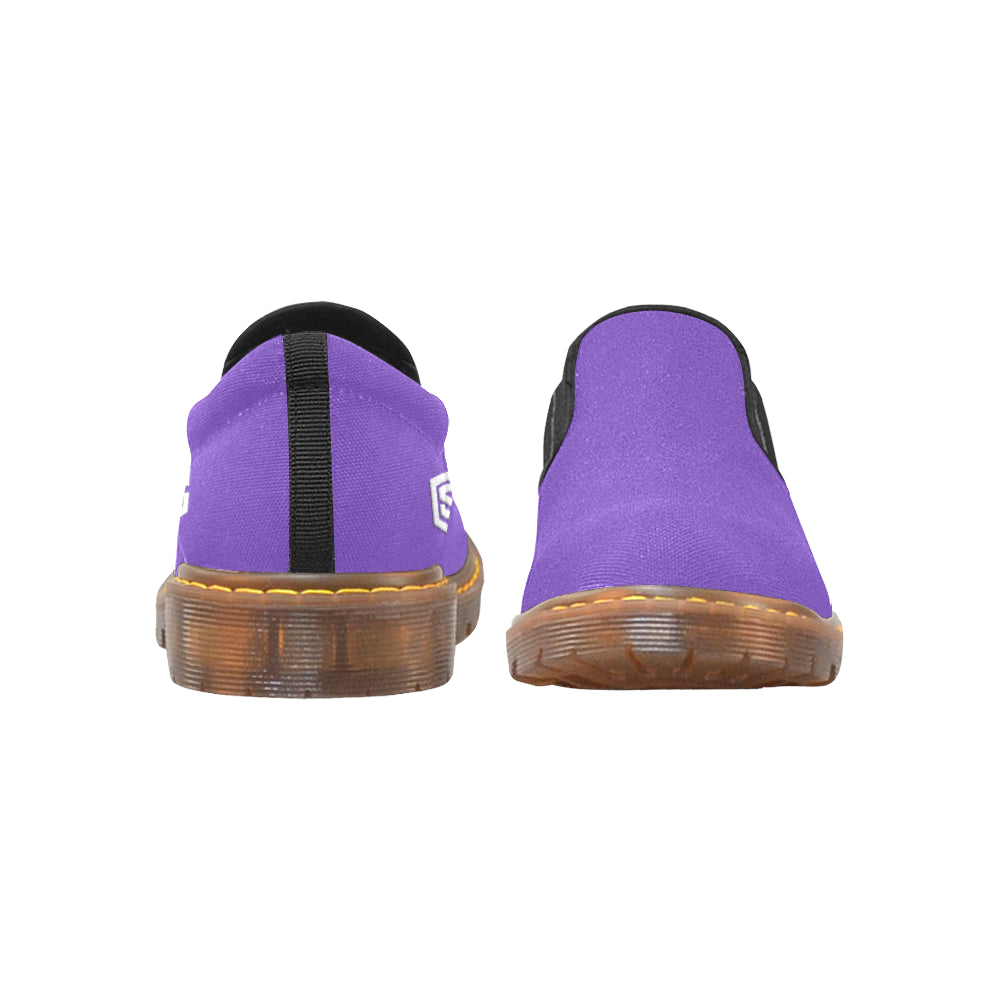 white logo Martin Men's Slip-On Loafer (Model 12031)