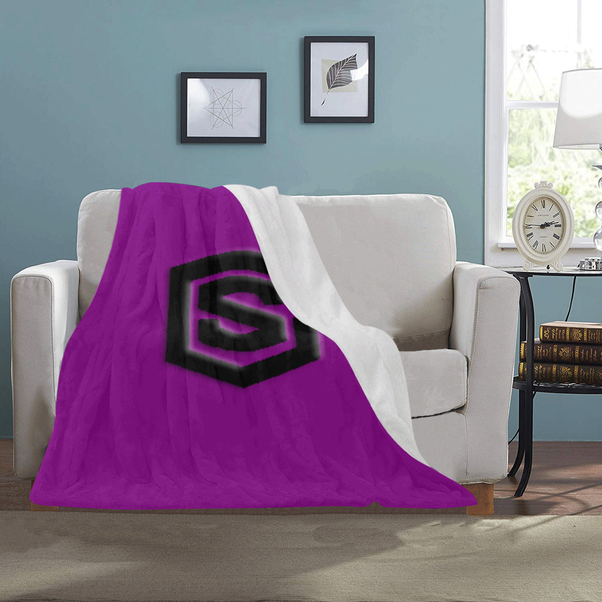 Purple Ultra-Soft Micro Fleece Blanket with Black Logo Ultra-Soft Micro Fleece Blanket 30"x40"