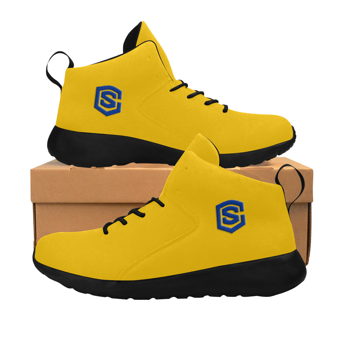 blue logo Men's Chukka Training Shoes (Model 57502)