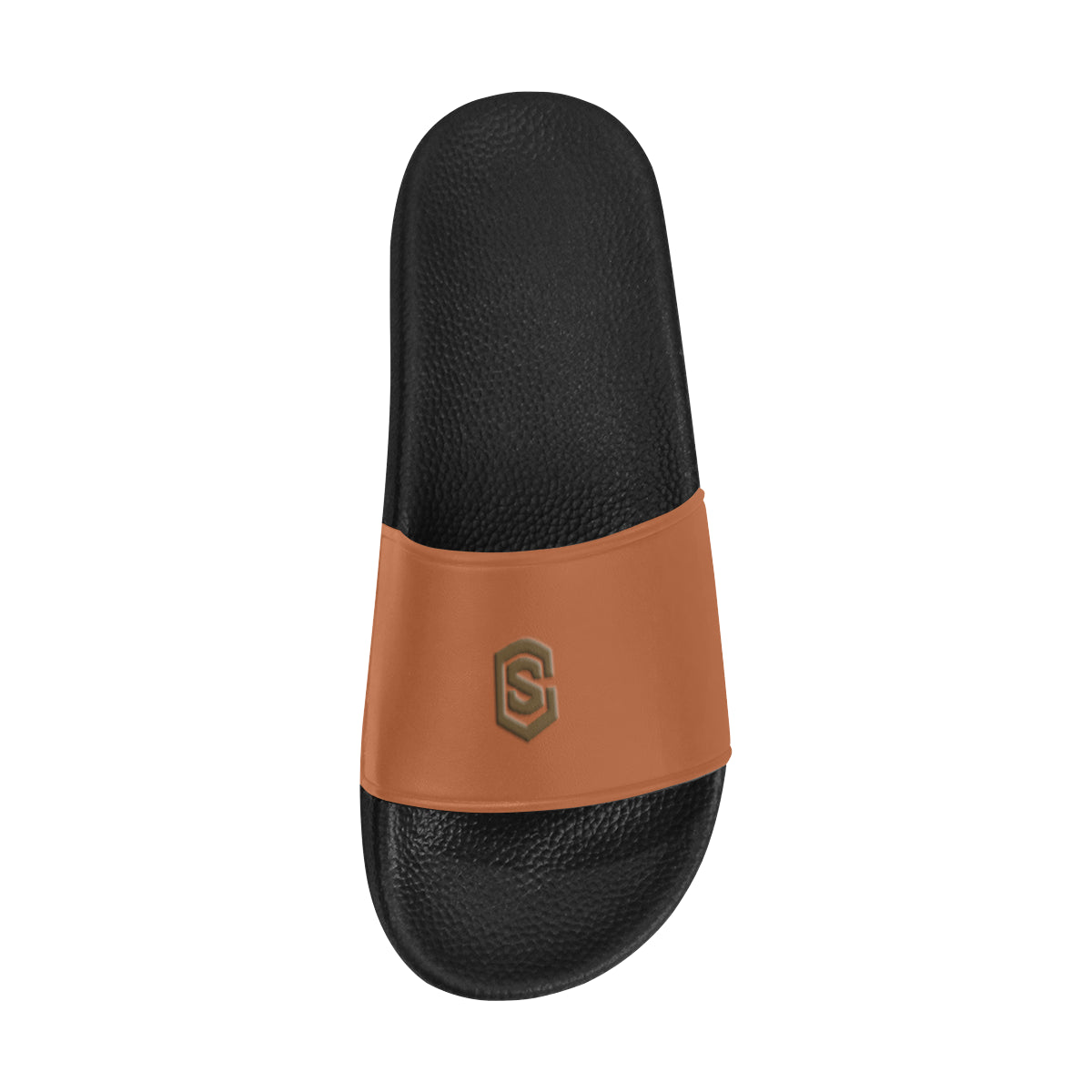 brown logo Men's Slide Sandals (Model 057)