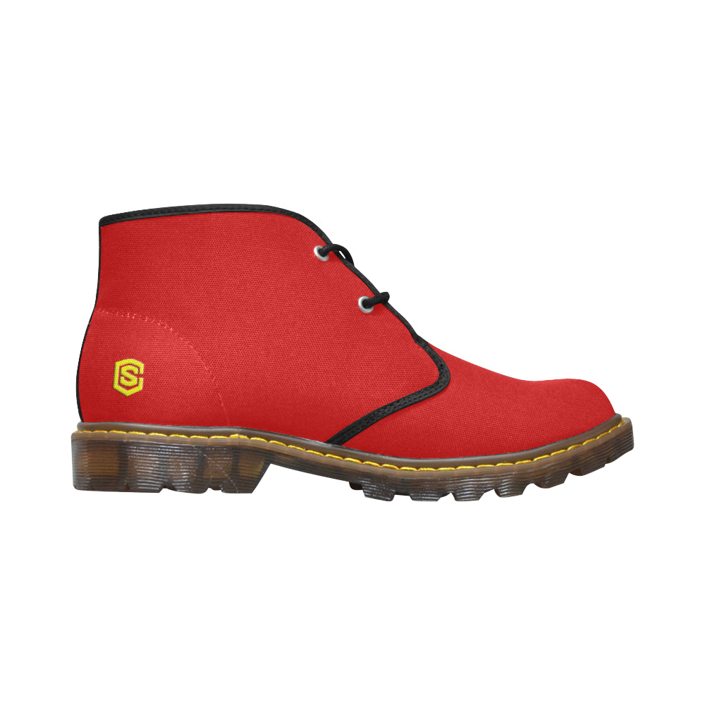 yellow Men's Canvas Chukka Boots (Model 2402-1)