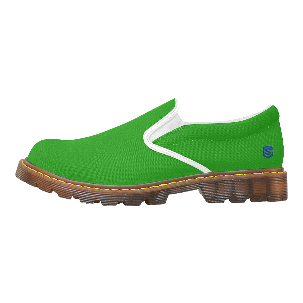 blue logo Martin Women's Slip-On Loafer (Model 12031)