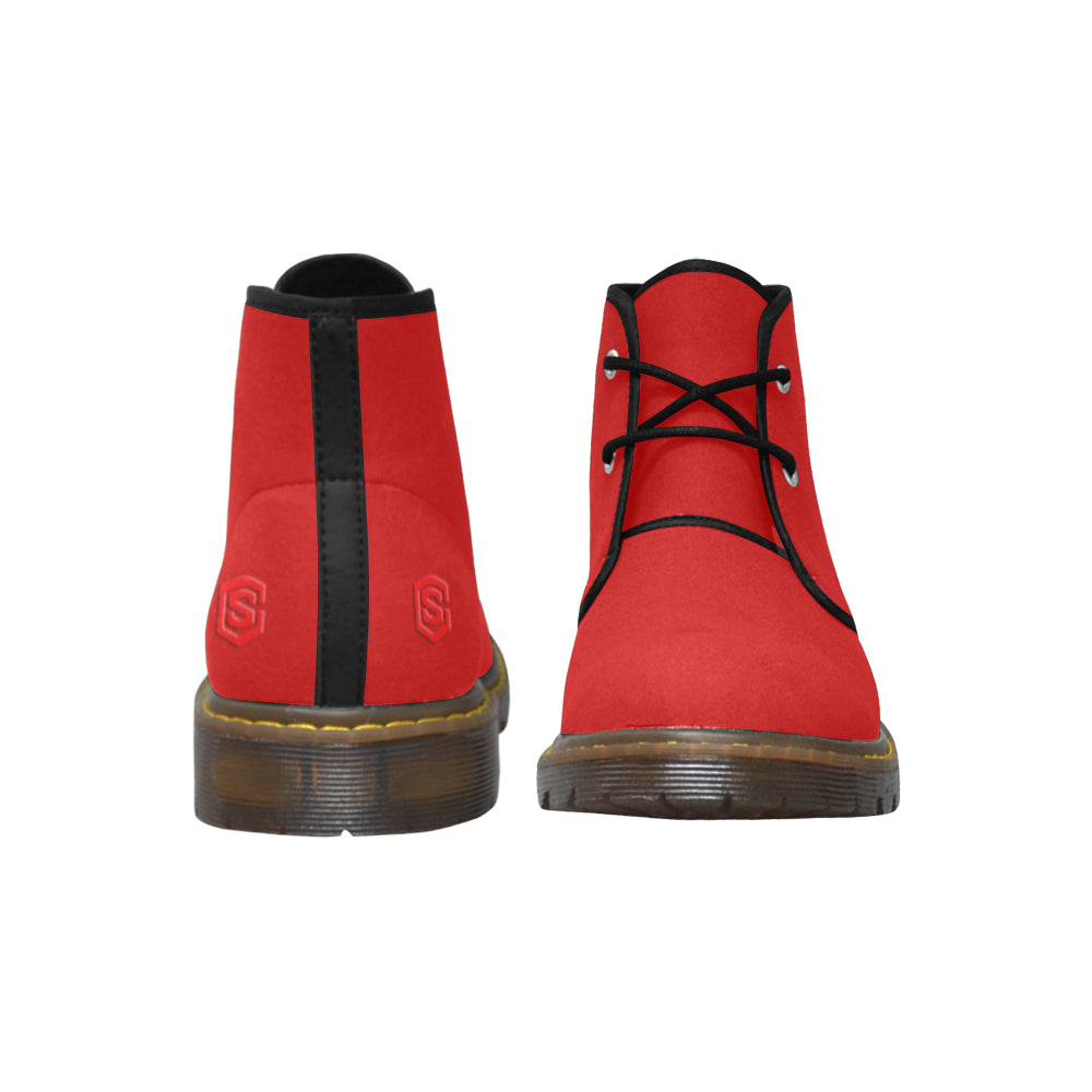 Red Logo Men's Nubuck Chukka Boots (Model 2402)